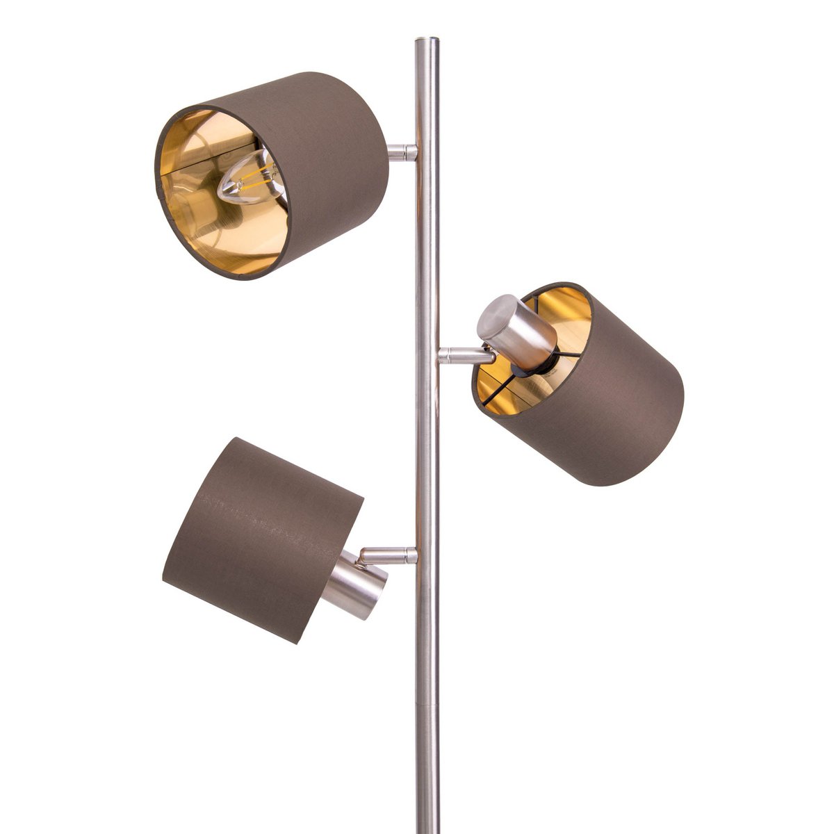 Handcrafted Luxury Metal Floor Lamp with Artisan Fabric Shades