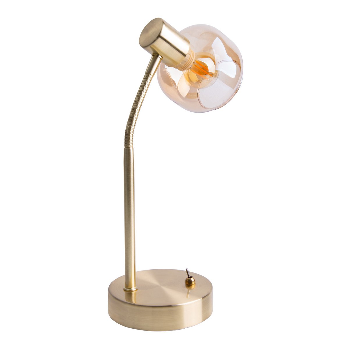 Timeless Artisan Crafted Luxury Table Lamp in Amber Glass
