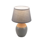 Timeless Handmade Ceramic Table Lamp in Gray, Artisan Crafted