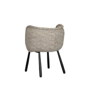 Elegant Hand-Finished Panda Armchair in Neutral Tones
