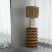 Umiko spiral teak stool