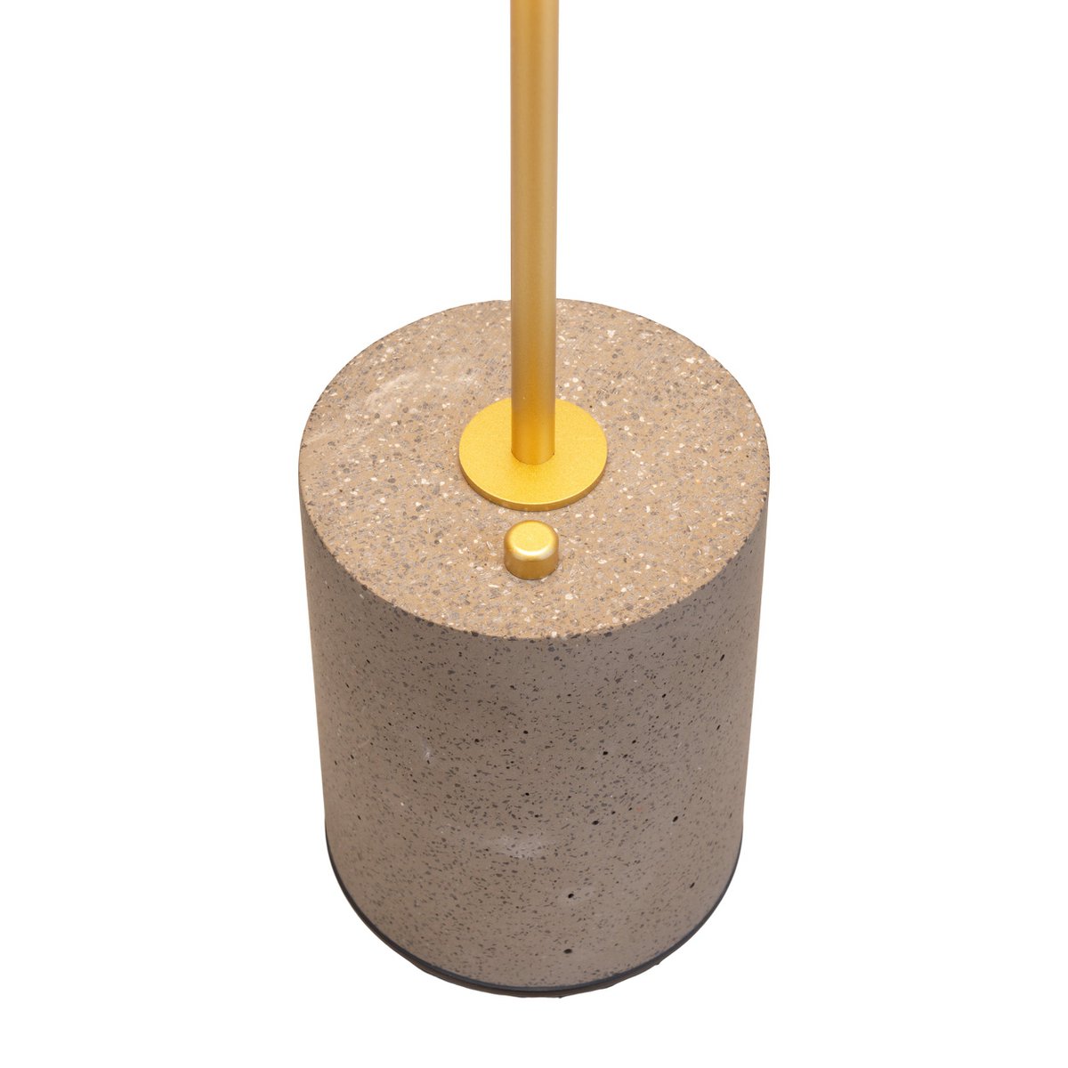 Timeless Black Metal and Concrete LED Table Lamp, Artisan Crafted