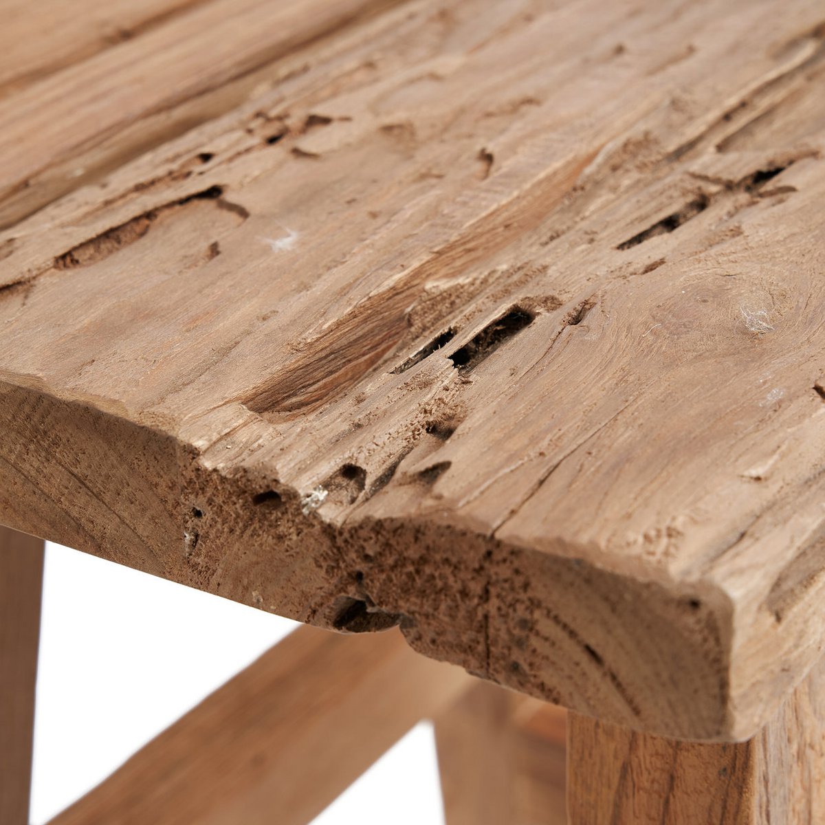 Yoke reclaimed teak stool – tall