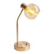 Amber glass table lamp