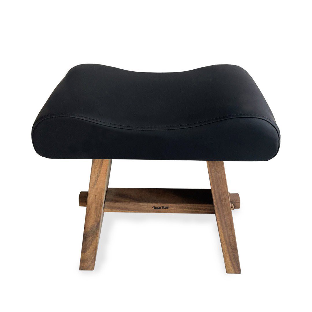 Suar & Leather fusion stool