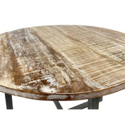 Handcrafted Luxury Round Coffee Table with Artisan Metal Frame