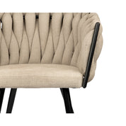 Sculptural Beige Wave Chairs, Hand-Finished Artisanal Design