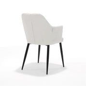 Calvin armstoel Stof Teddy Ivory