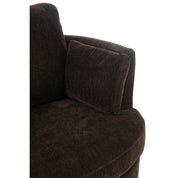 Chélu Luxe Swivel Armchair – Cocoa Brown Textile & Wood