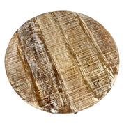 Handcrafted Luxury Round Coffee Table with Artisan Metal Frame