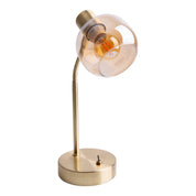 Timeless Artisan Crafted Luxury Table Lamp in Amber Glass