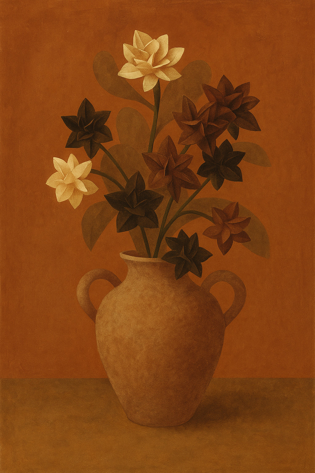 Burgundy Vase - Classic Wall Art