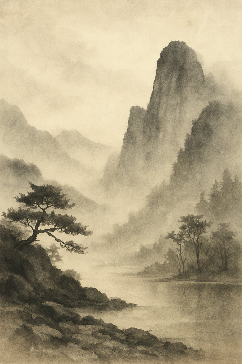 Sepia Horizon - Classic Wall Art