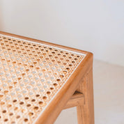 Atelier weave brown wood stool
