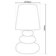 Handcrafted Artisan Table Lamp in Luxurious Black and Gold