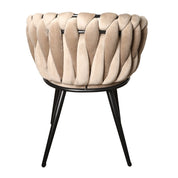 Refined Wave Chairs in Sand White - Hand-Finished Elegance