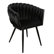 Elegant Black Wave Chairs - Hand-Finished, Artisanal Craftsmanship