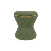 Gustar pouf in soft green fabric