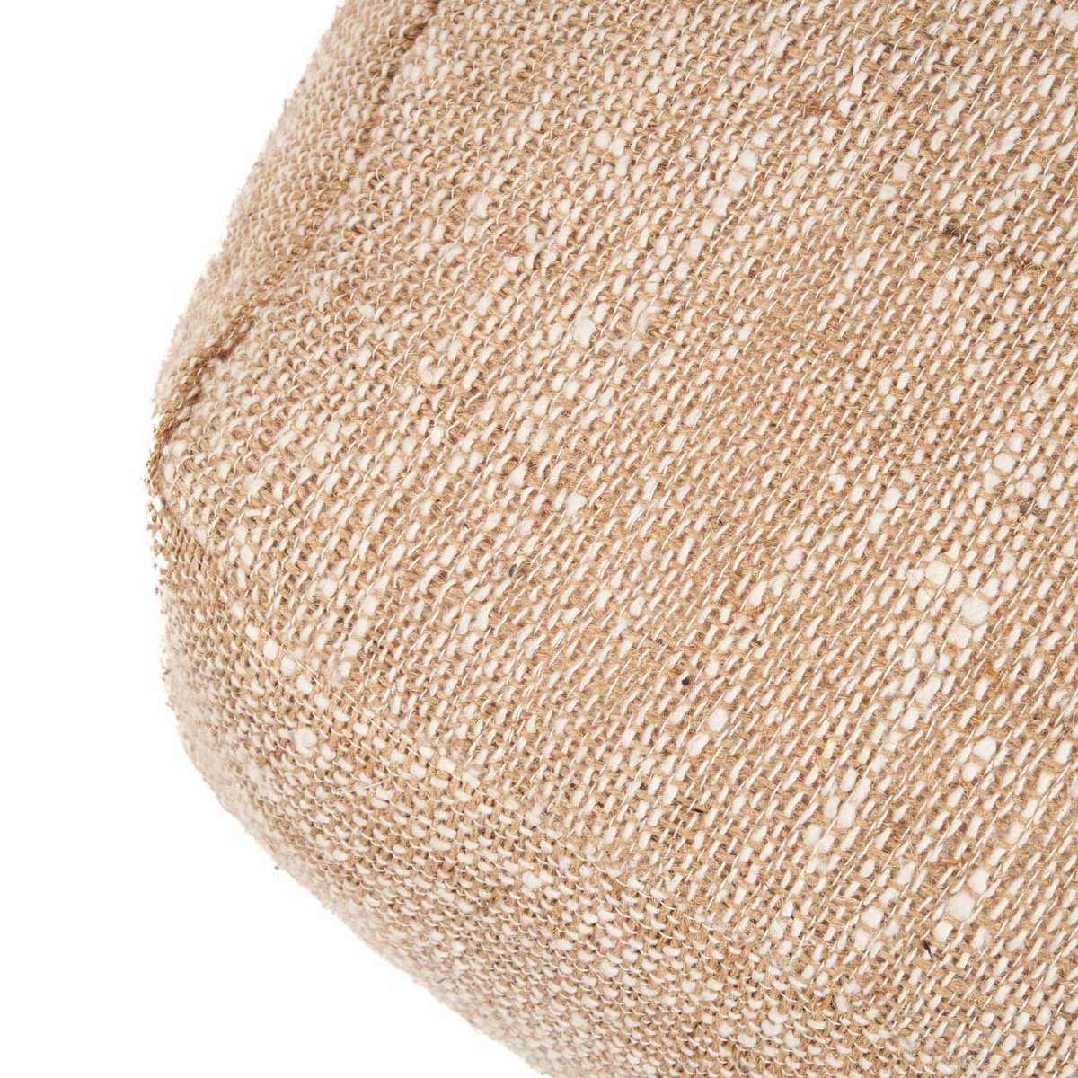 Comfy beige cotton pouf