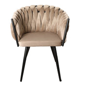 Refined Wave Chairs in Sand White - Hand-Finished Elegance