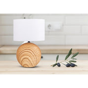 Handcrafted Luxury Ceramic Table Lamp with Natural Fabric Shade