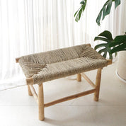Timeless Artisan Bench Crafted from Premium Natural Seagrass