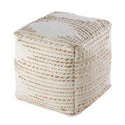 Cotton & jute cube pouf