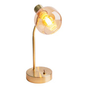 Timeless Artisan Crafted Luxury Table Lamp in Amber Glass