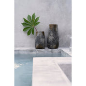 Timeless Artisan Crafted Luxury Vase in Antique Grey Finish