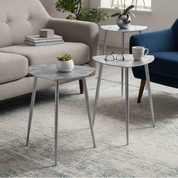 Handmade Artisan Side Table in Silver or Gold Finish (4pcs)